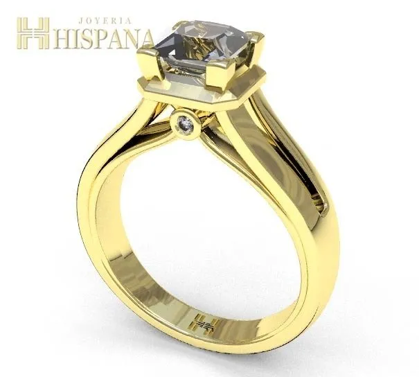 Anillo de compromiso AC035, oro amarillo