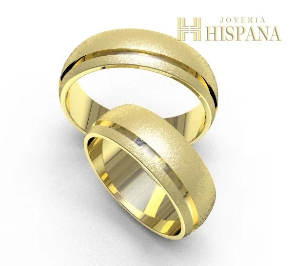 Argollas de matrimonio 0050 oro amarillo
