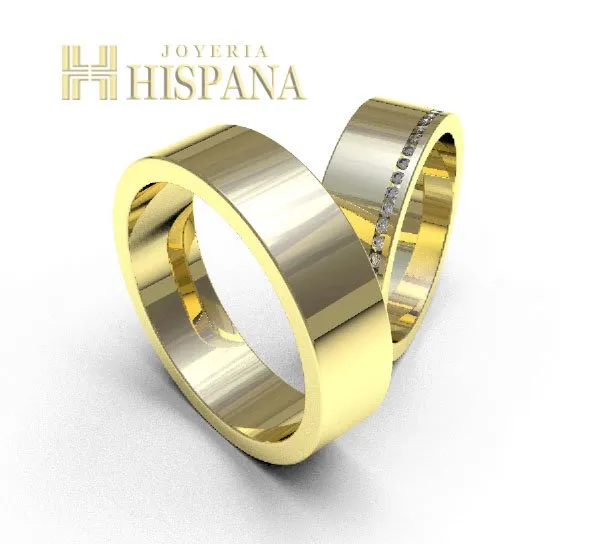 Argollas de matrimonio 0056 oro amarillo