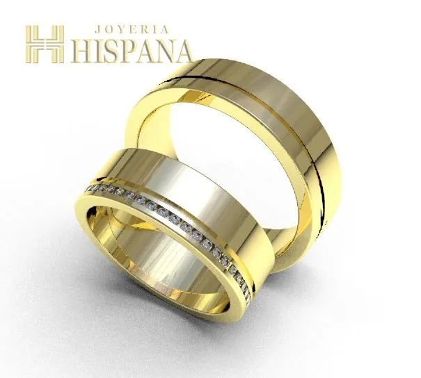 Argollas de matrimonio 0058 oro amarillo