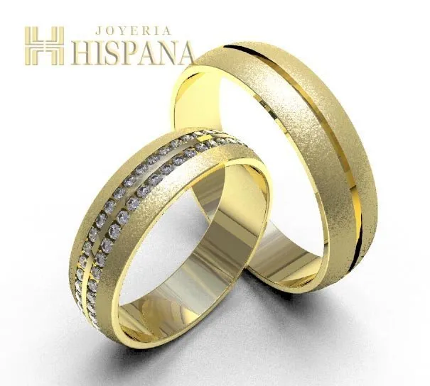Argollas de matrimonio 0059 oro amarillo