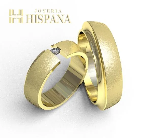 Argollas de matrimonio 0072 oro amarillo