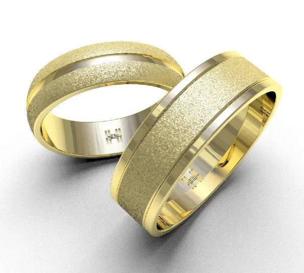 Argollas de matrimonio 0085 oro amarillo