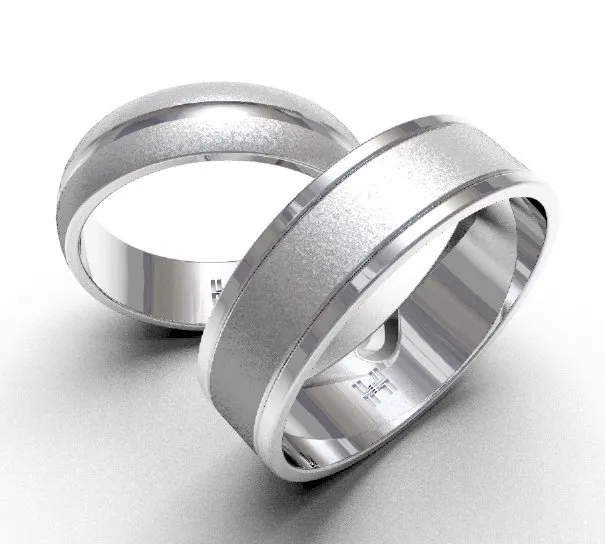 Argollas de matrimonio 0085 oro blanco