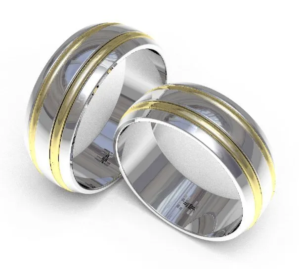 Argollas de matrimonio 0086 aro blanco
