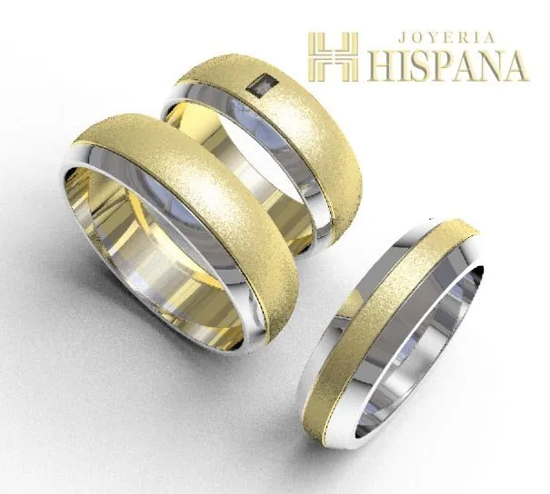 Argollas de matrimonio 0088 centro amarillo