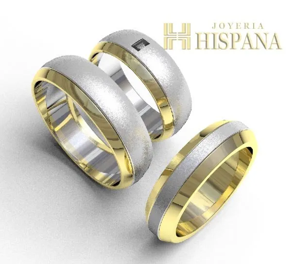 Argollas de matrimonio 0088 centro blanco