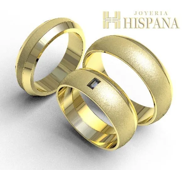 Argollas de matrimonio 0088 oro amarillo