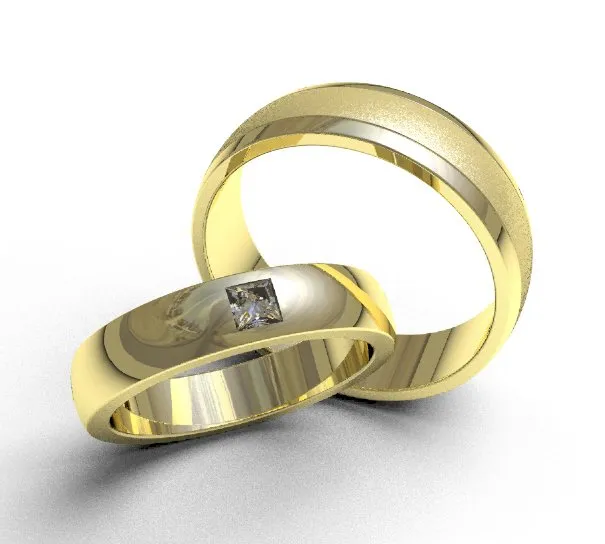 Argollas de matrimonio 0093 oro amarillo