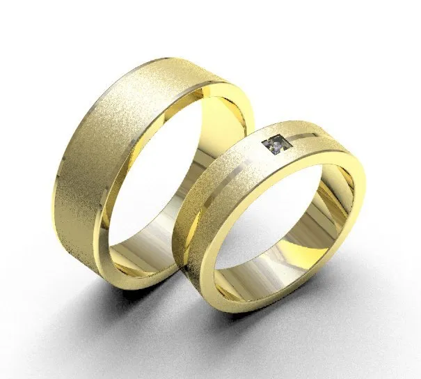 Argollas de matrimonio 0094 oro amarillo