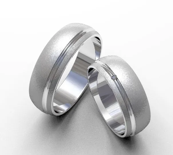 Argollas de matrimonio 0099 oro blanco