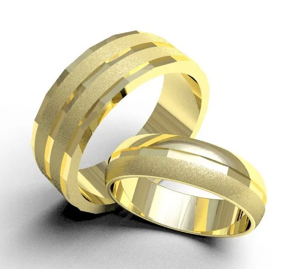 Argollas de matrimonio 0117 oro amarillo