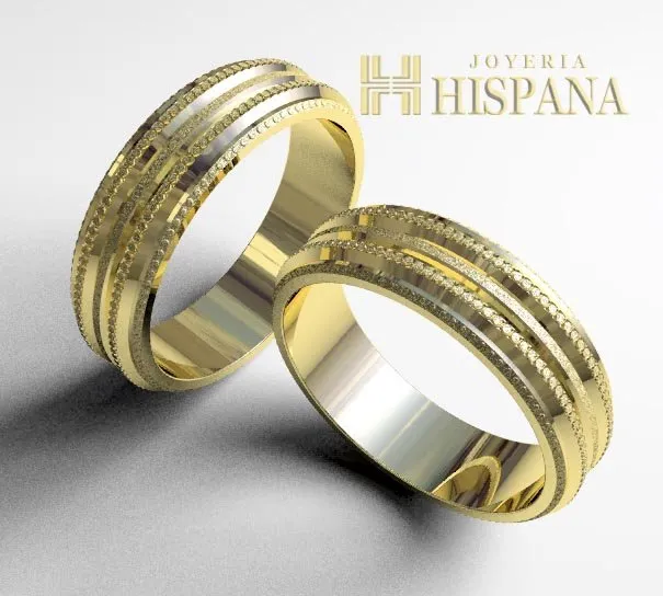 Argollas de matrimonio 10006 oro amarillo