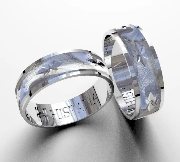 Argollas de matrimonio 10015 oro blanco