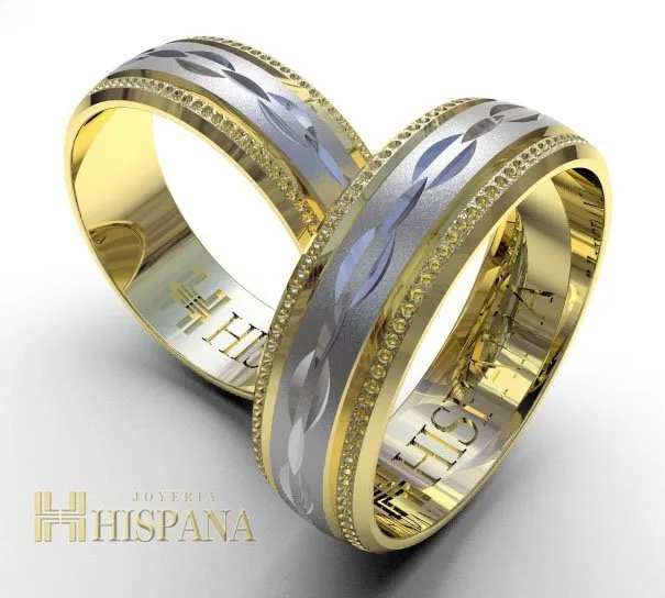 Argollas de matrimonio AR6 centro blanco